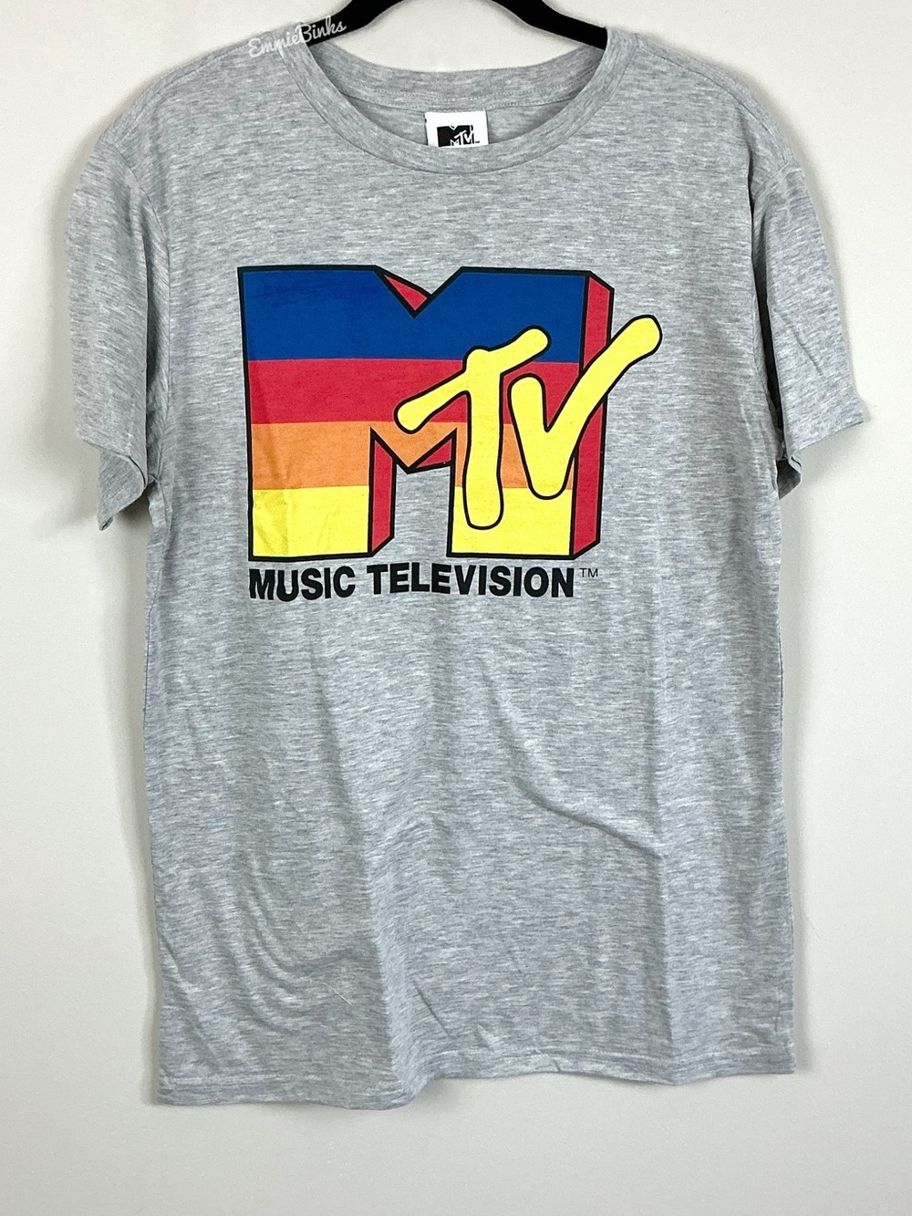 NWT Vintage Style Gray MTV Music Television T-Shirt ~ MTV Graphic Tee